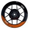 Felgenaufkleber 125 Racing Geteilt Halb Halb Orange Glänzend