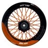 Felgenaufkleber SMC Supermoto Geteilt Halb Halb Orange Glänz
