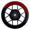 Felgenaufkleber Halb Halb Geteilt Schwarz Rot Matt -Motorradzubehör 0000233125002001 01