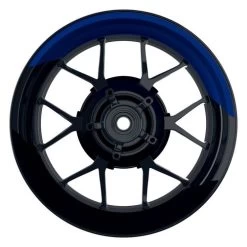 Felgenaufkleber Halb Halb Geteilt Schwarz Blau Glänzend