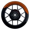 Felgenaufkleber Halb Halb Geteilt Schwarz Orange Matt -Motorradzubehör 0000233125011001 01