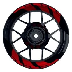 Felgenaufkleber Chainsaw Geteilt Rot Matt