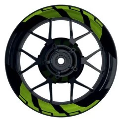 Felgenaufkleber Chainsaw Geteilt Grün Glänzend