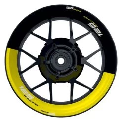 Felgenaufkleber 125 Racing Halb Halb Gelb Glänzend