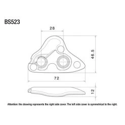 Spiegelbohrungsabdeckung BS523B Für Yamaha YZF R6/R7