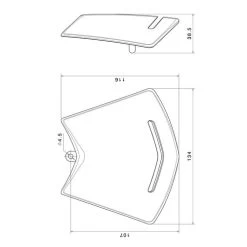 Verkleidungsteil Alu Kaskadeneinsatz ZVP025B Schwarz Für Ves