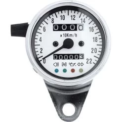 Tacho 60mm F. Welle M. Kontrollleuch. K1.4 Poliert/weiß/blau