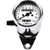 Tacho Analog Edelstahl Ø60mm K1.4 Silber/weiß -Motorradzubehör de000316214