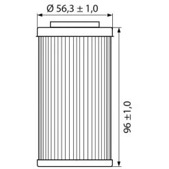 Ölfilter Einsatz OF564 Lang 91,5mm Für Aprilia/Buell/CanAm