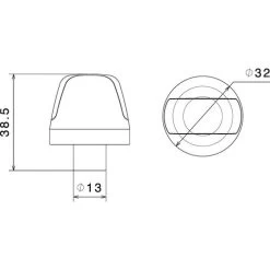 LED Lenkerendenblinker Sguardo 13-21mm FR060B Schwarz