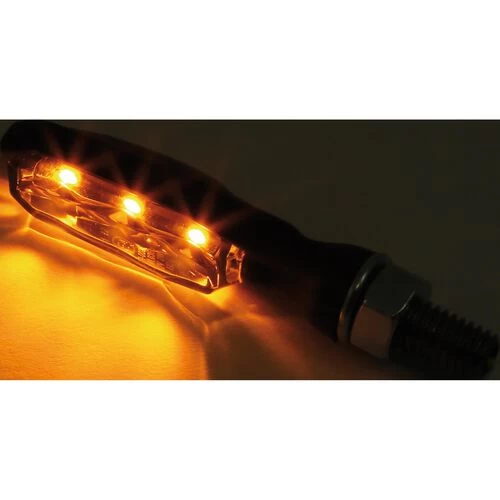 LED Blinkerpaar Sonic-X1 M8 Metall Schwarz, Getöntes Glas 6 LED Blinkerpaar Sonic-X1 M8 Metall Schwarz, Getöntes Glas – Bild 4