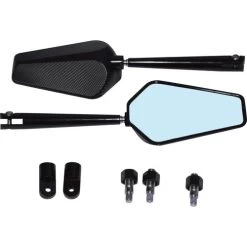 Lenkerspiegelpaar M10x1,25R+L Prato Alu Schwarz