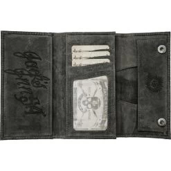 Börse Quer Mit Kette "Black Brandy" Vintage Schwarz -Motorradzubehör de000684444