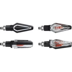 Alu Blinkerpaar 21 Watt M8 Sound Schwarz/klarglas