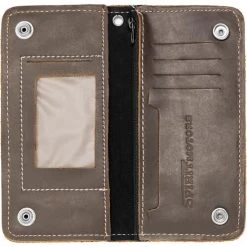 Biker Geldbörse Mit Kette Braun