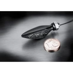 LED Metall Blinker M5 Rhombus S Dark Schwarz VLHR