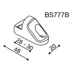 Verkleidungsspiegeladapter BS777B 28-30/48x20mm Für Yamaha/T