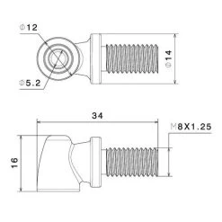 Montageadapterpaar Für Light Unit FR440B M8x1,25 Gehäuse