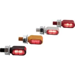 LED Rücklicht-/Blinkerpaar Little Bronx M8 Schwarz -Motorradzubehör de000957151