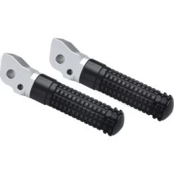 MIZU Fußrastenpaar Race Für Sozius Silber/schwarz 20006