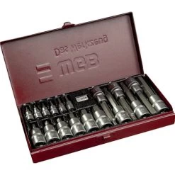 6,3/12,5mm (1/4"+1/2") Innensechskant Steckschlüssel Satz 18