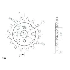 Kettenkit 520 Clip S 14/45/112 6-Loch Für Duke/RC 125 11-20 -Motorradzubehör de001026453
