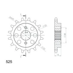 Kettenkit Stealth 525ZVM-X(G&G) Niet X 15/42/104 Schwarz Für