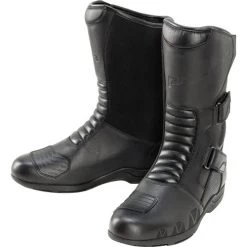 Lucania WP Motorradstiefel Lang Schwarz