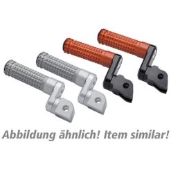 MIZU Fußrastenpaar Flex Race 22mm Für Fahrer Silber/silber 10004 -Motorradzubehör de001083873 1